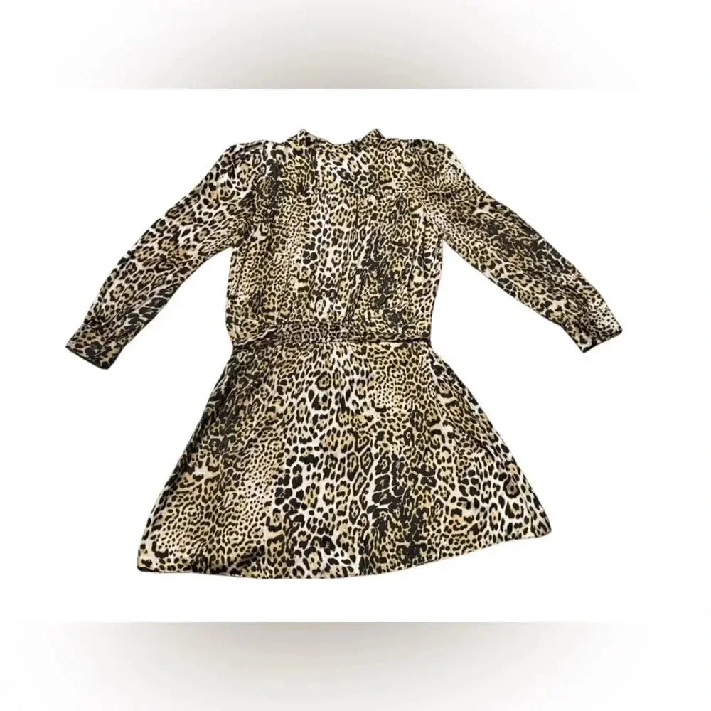 NWOT Women’s Zadig & Voltaire Retouched Satin Leo animal print Dress size small - Picture 3 of 7